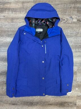 Roxy Jet Ski 10K Women's Blue Hooded Ski Jacket